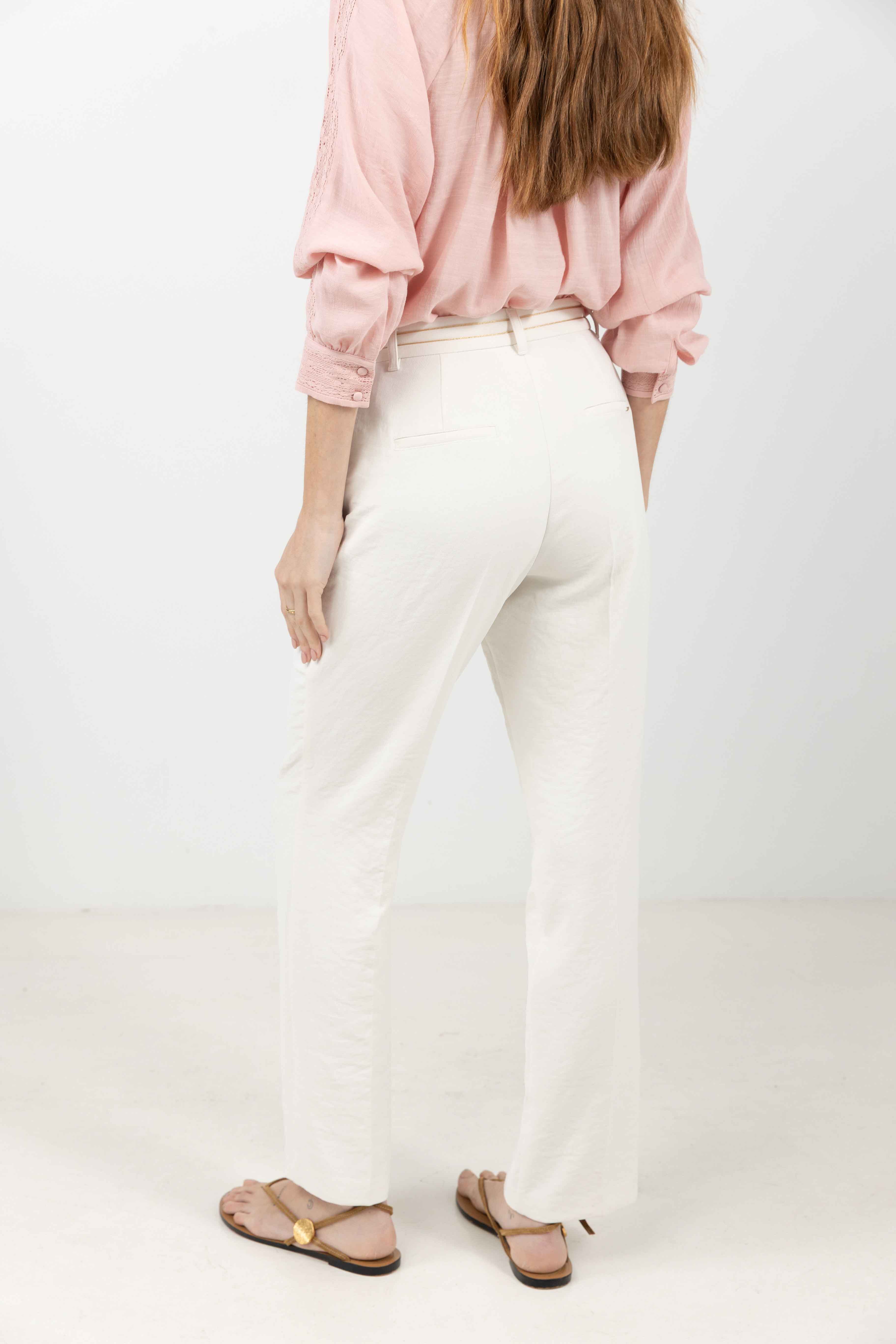 Pantalon écru fluide chic - Image 4