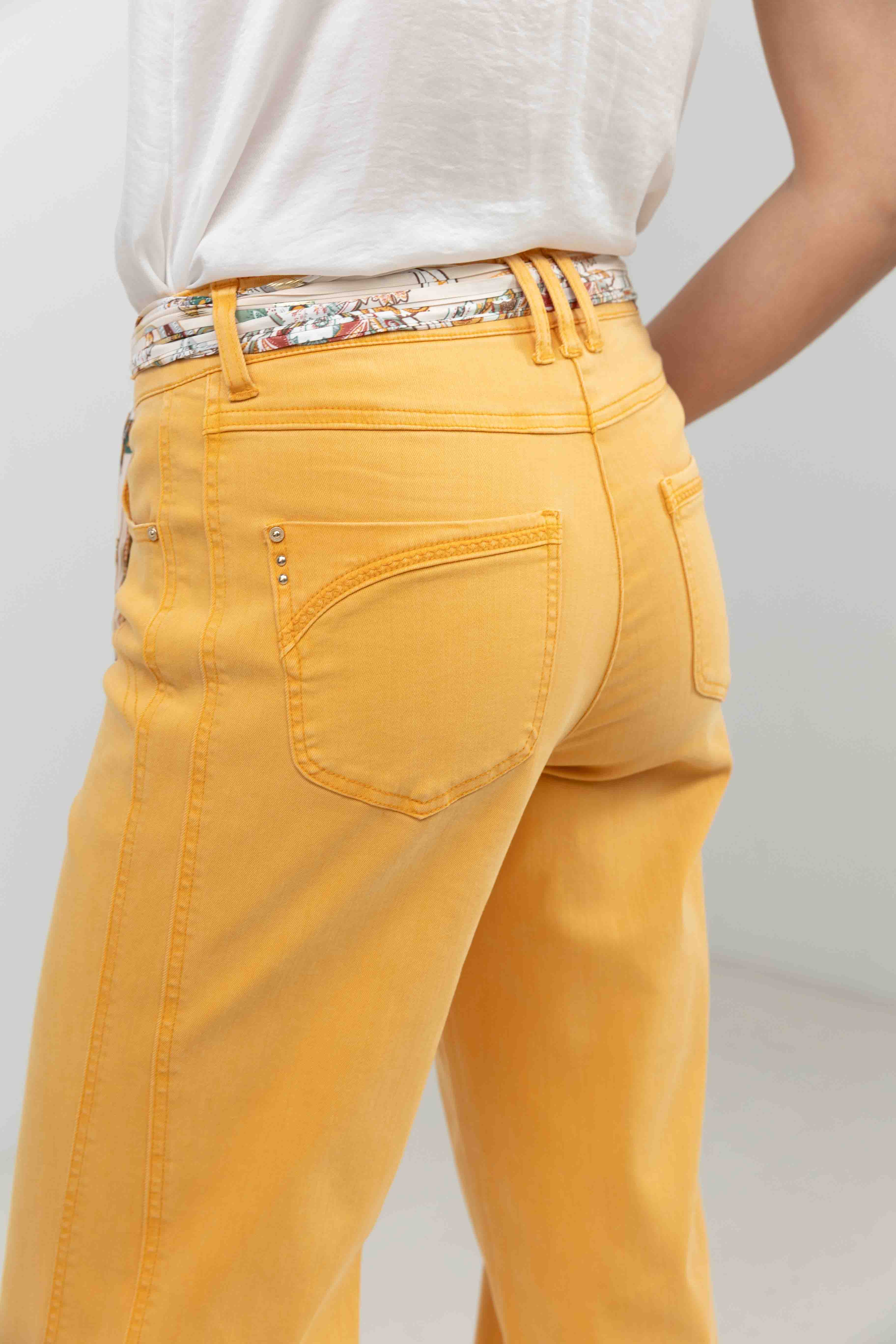 Pantalon jaune wide leg - Image 4