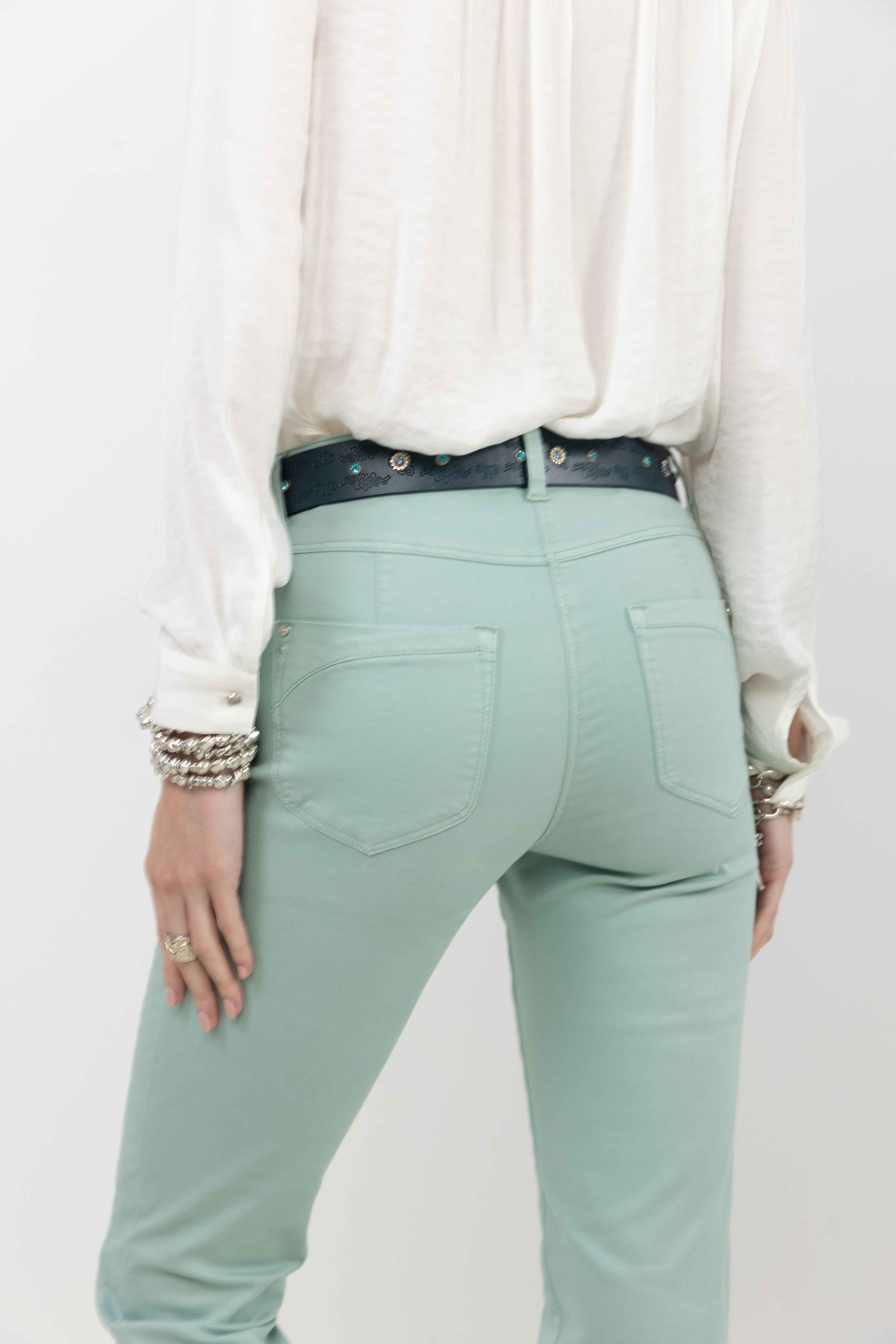 Pantalon menthe slim tendance - Image 5
