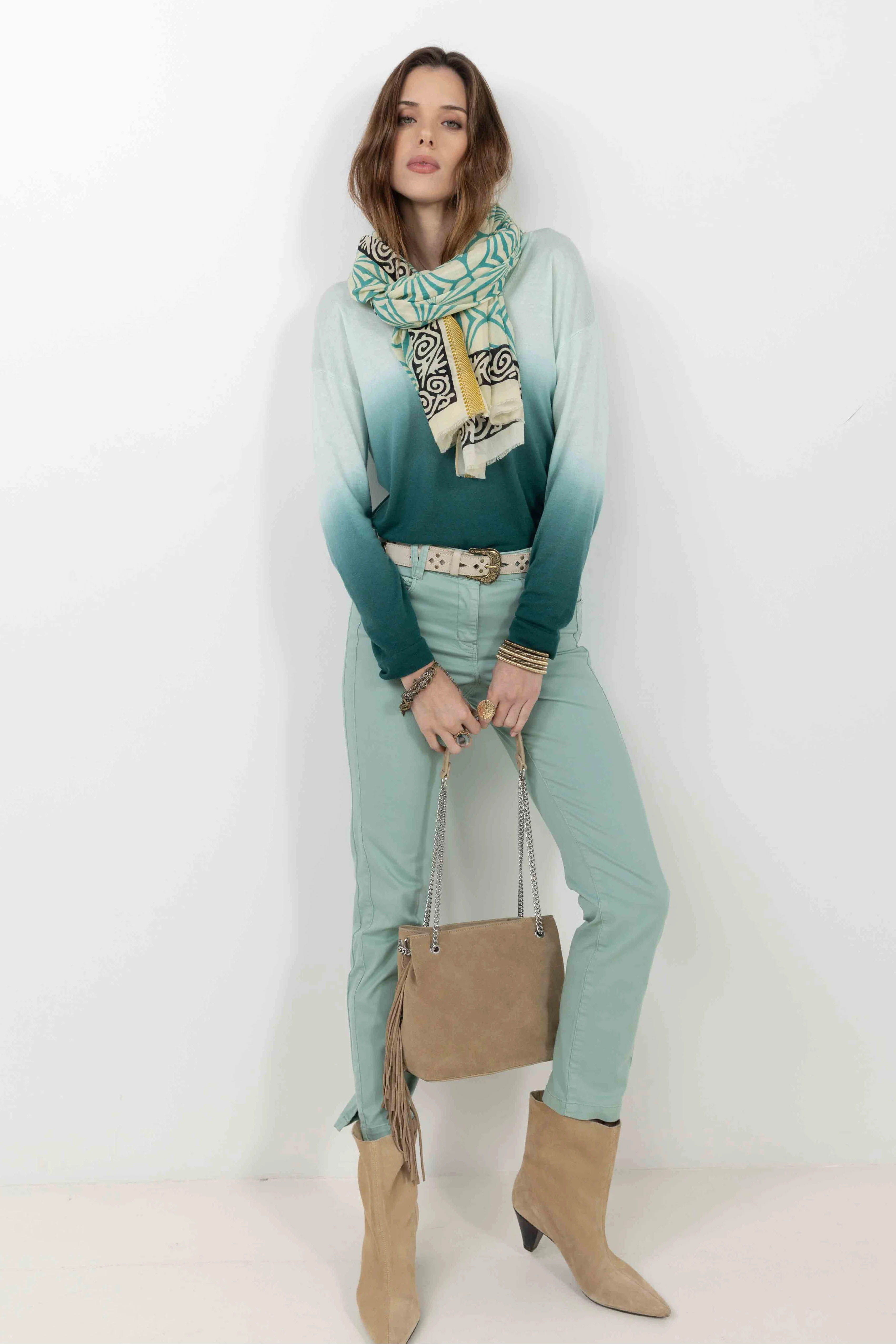 Pantalon menthe slim tendance - Image 6