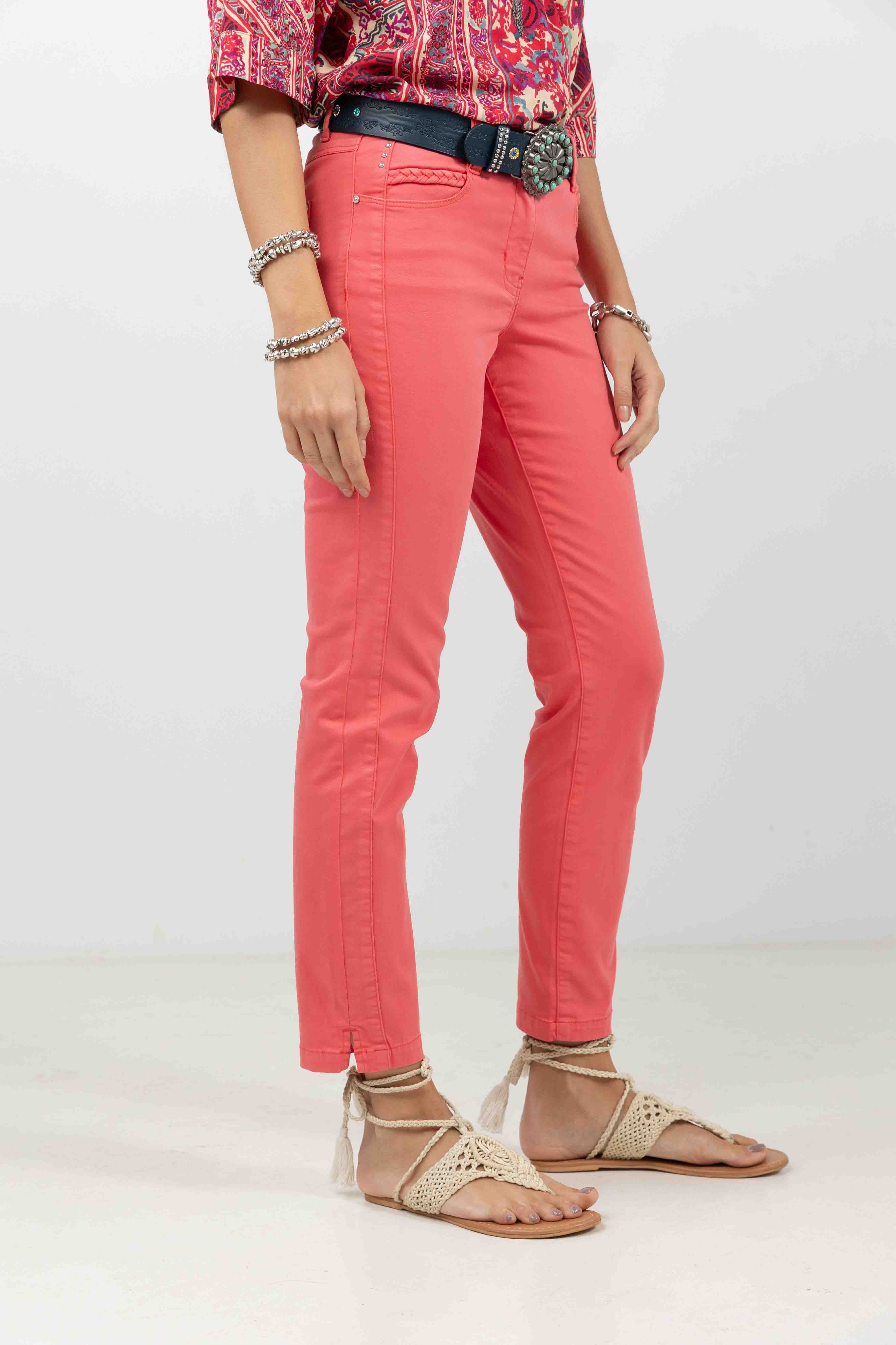 Pantalon rose slim tendance - Image 3