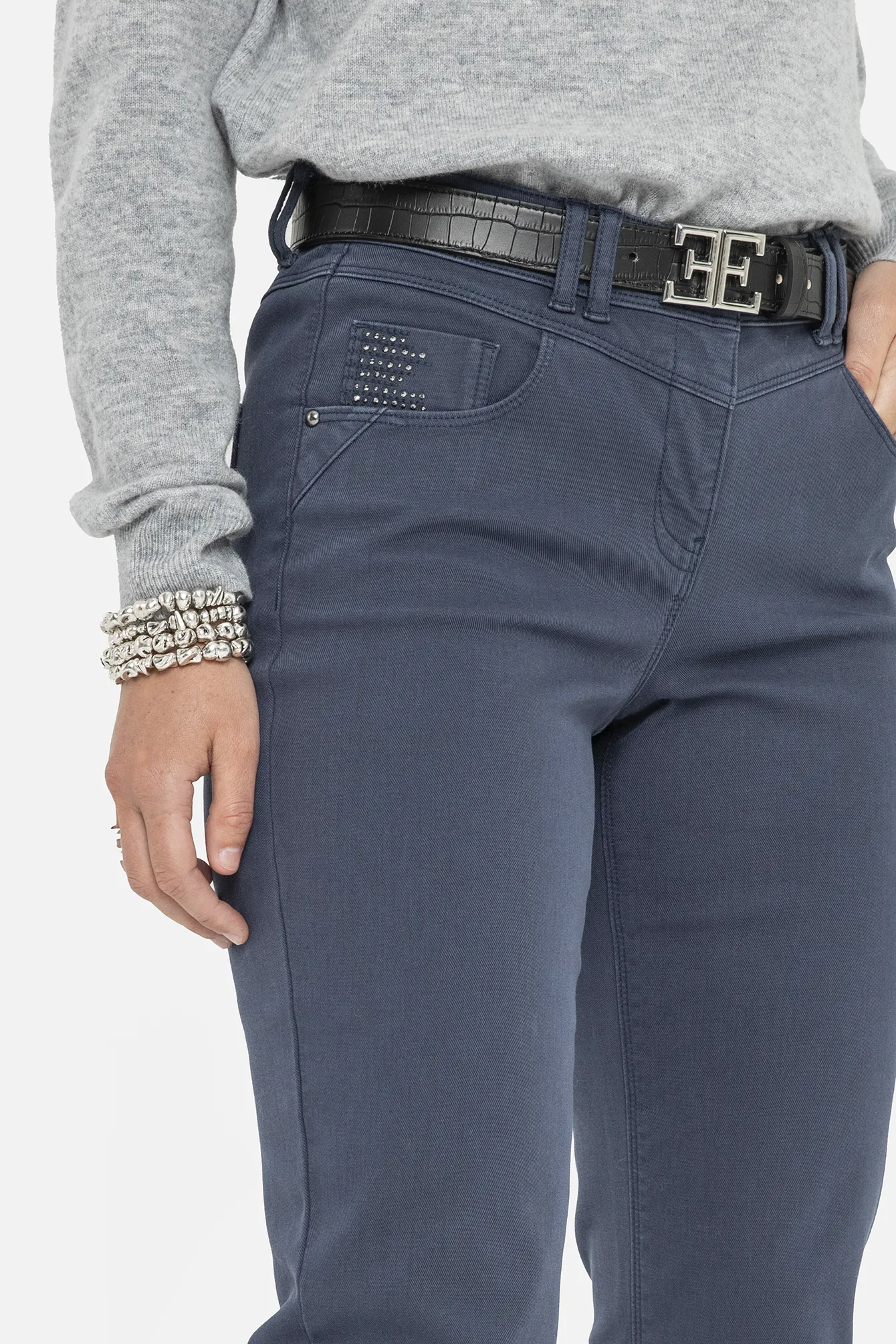 Pantalon slim bleu - Image 4