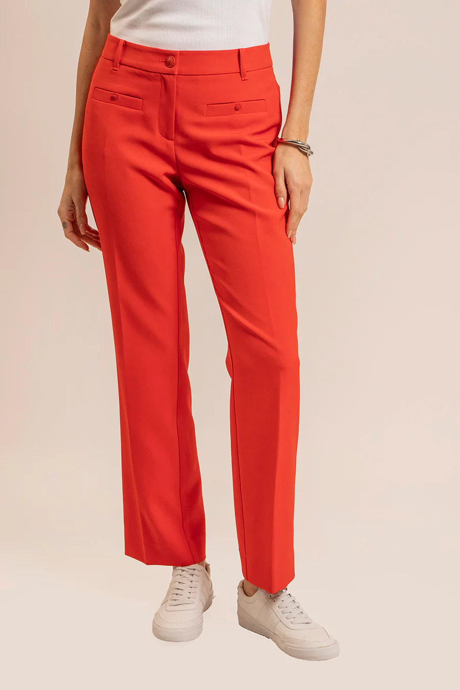 Pantalon tailleur infroissable orange - Image 2