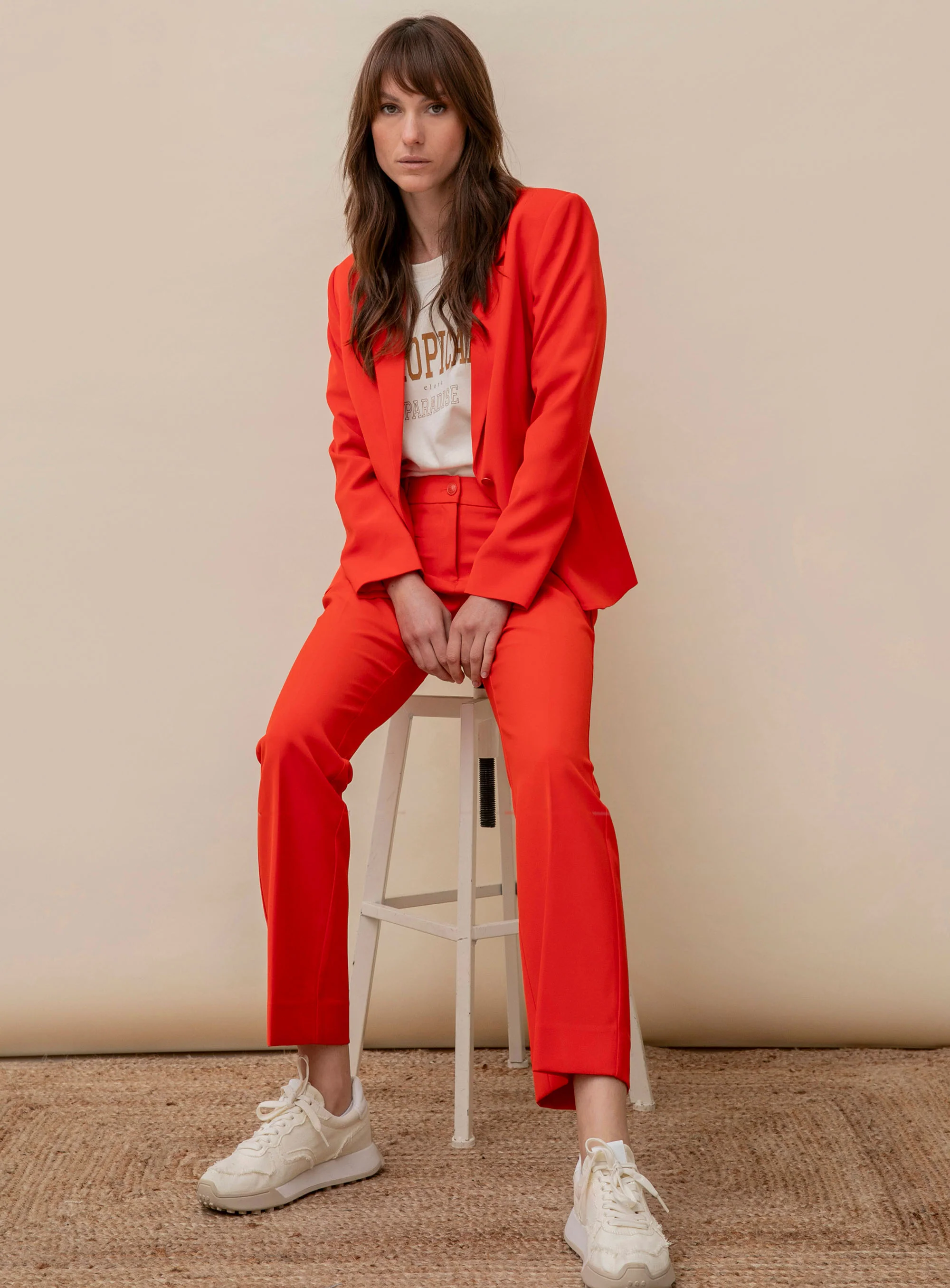 Pantalon tailleur infroissable orange - Image 4