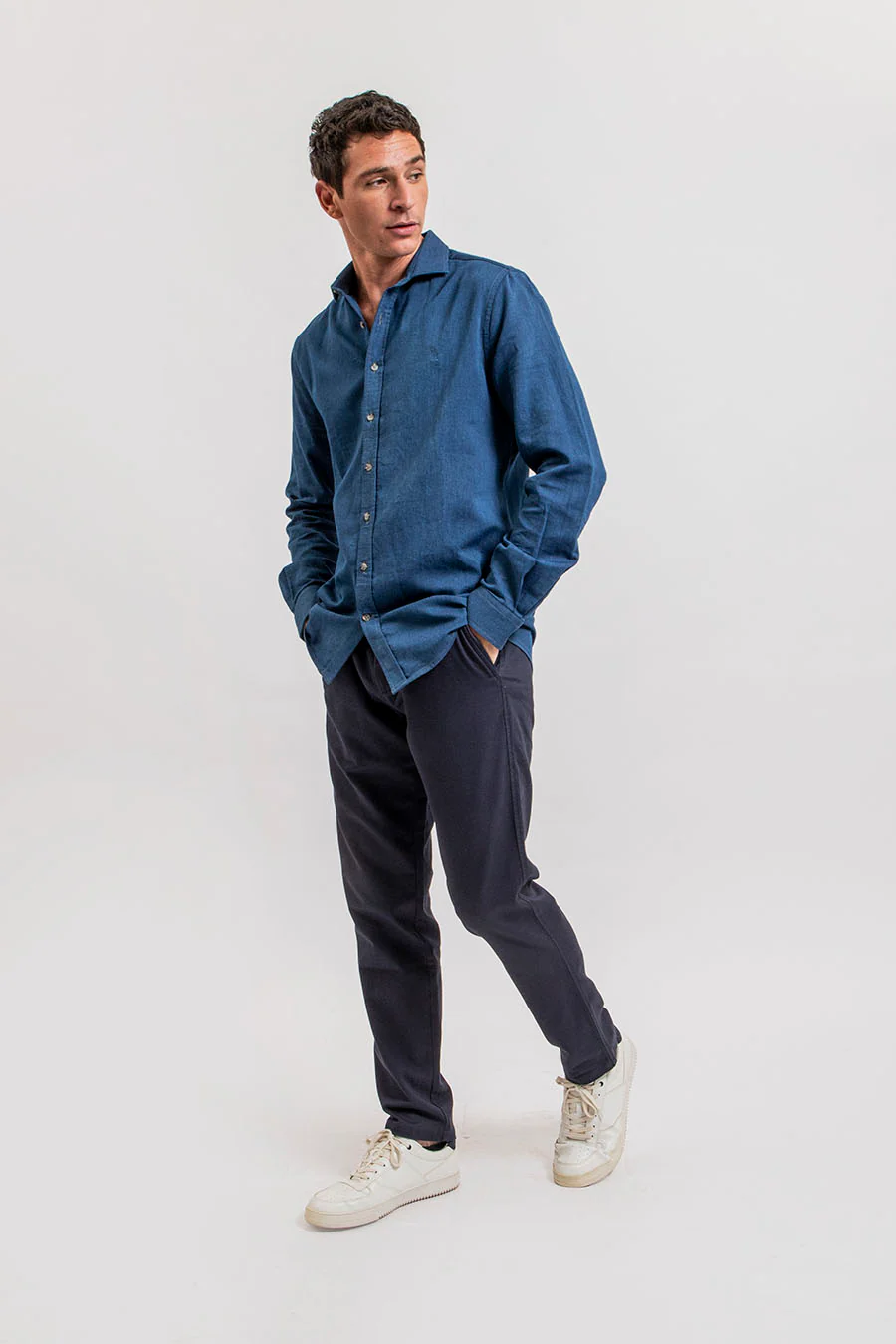 Pantalon tricotine navy - Image 5