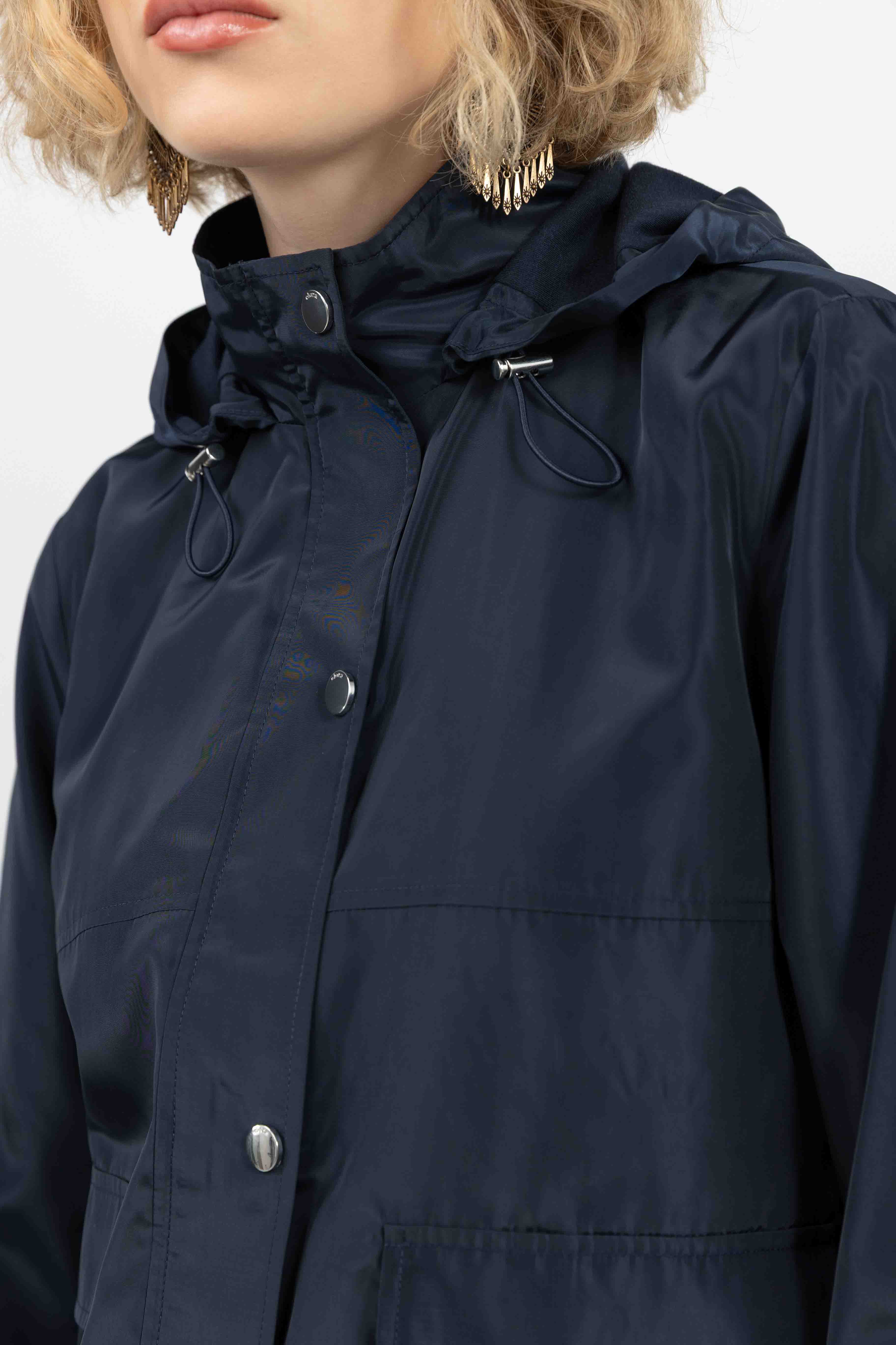 Parka bleu marine déperlante chic - Image 2