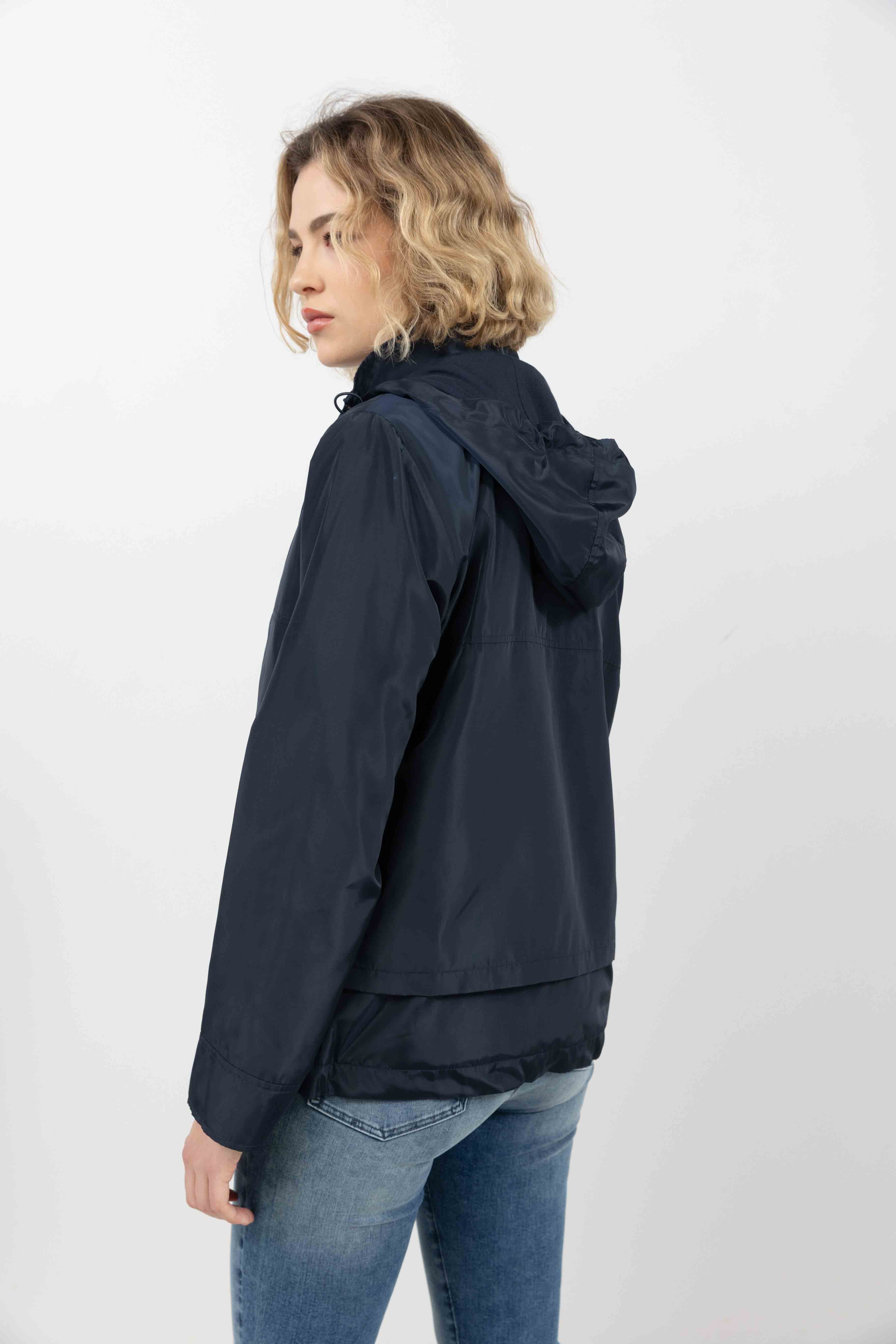 Parka bleu marine déperlante chic - Image 4