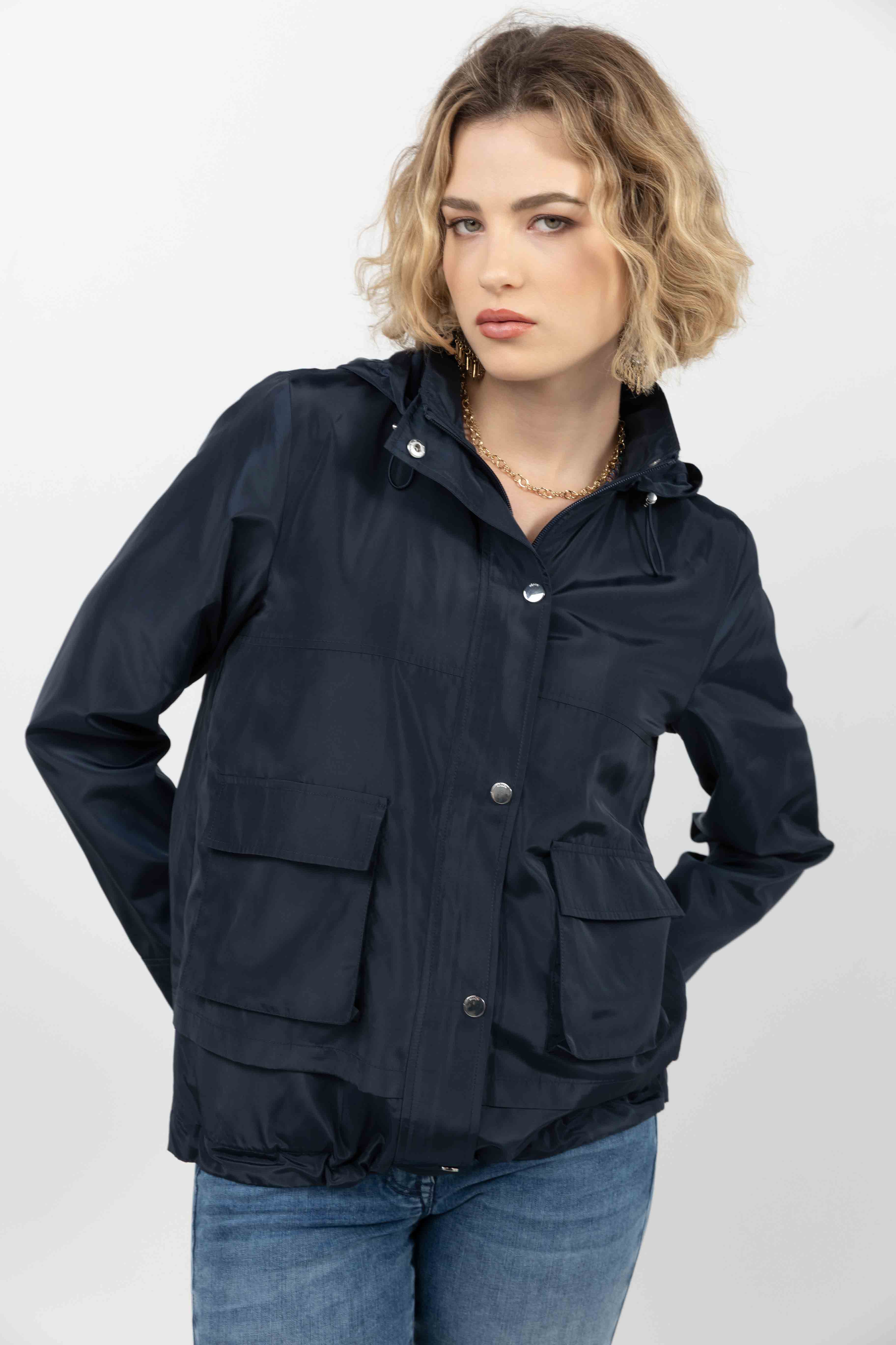 Parka bleu marine déperlante chic - Image 5