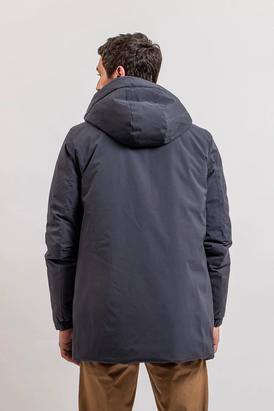 Parka mi-longue réversible coloris navy - Image 4