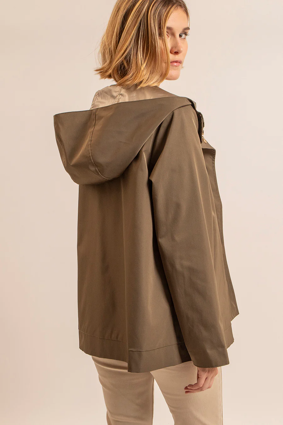 Parka réversible kaki et bronze - Image 2