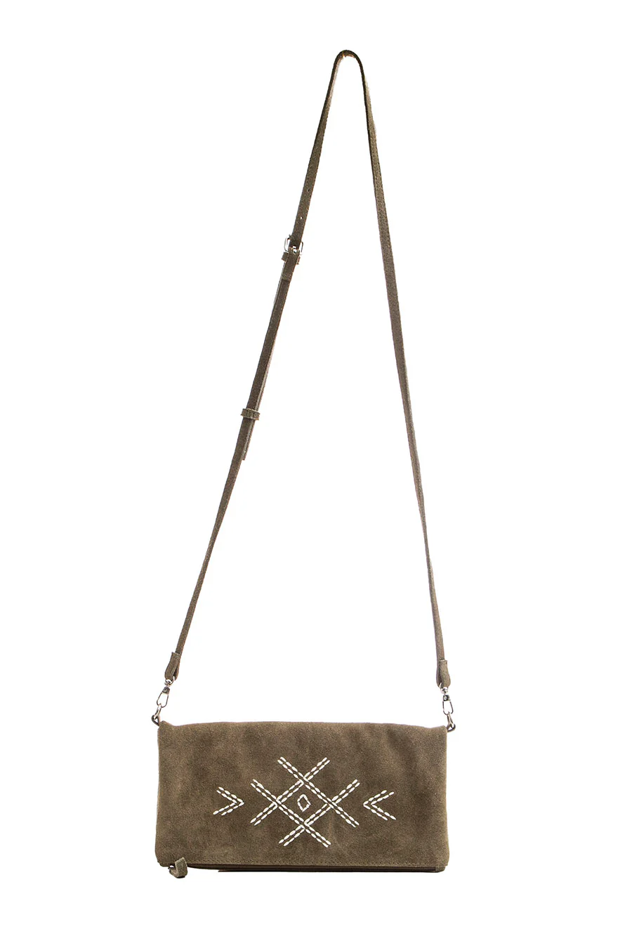 Pochette en daim sauge - Image 3