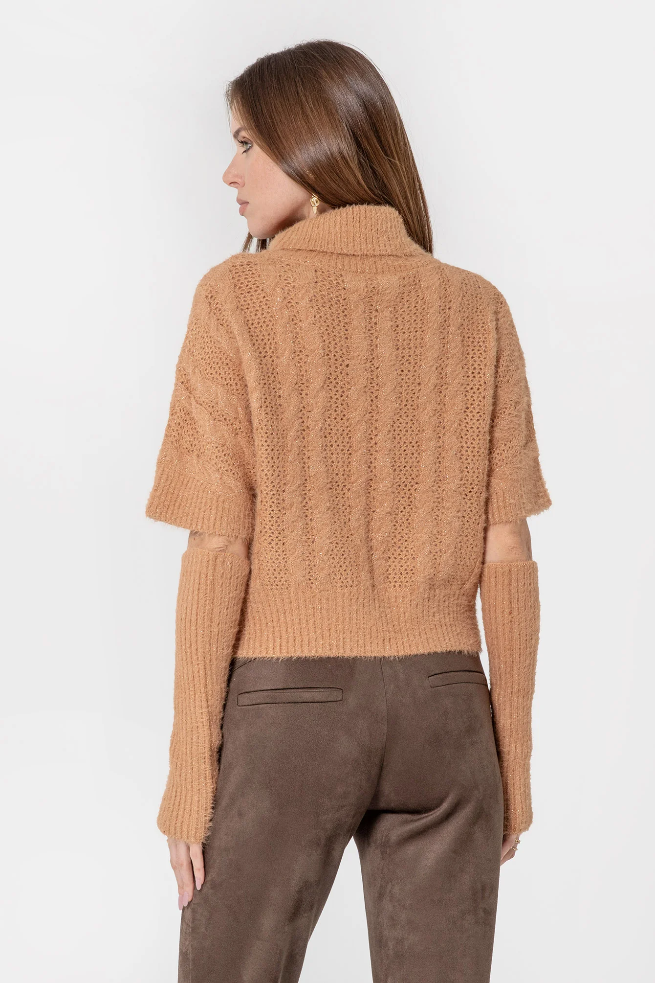 Pull avec manchettes amovibles saumon - Image 3