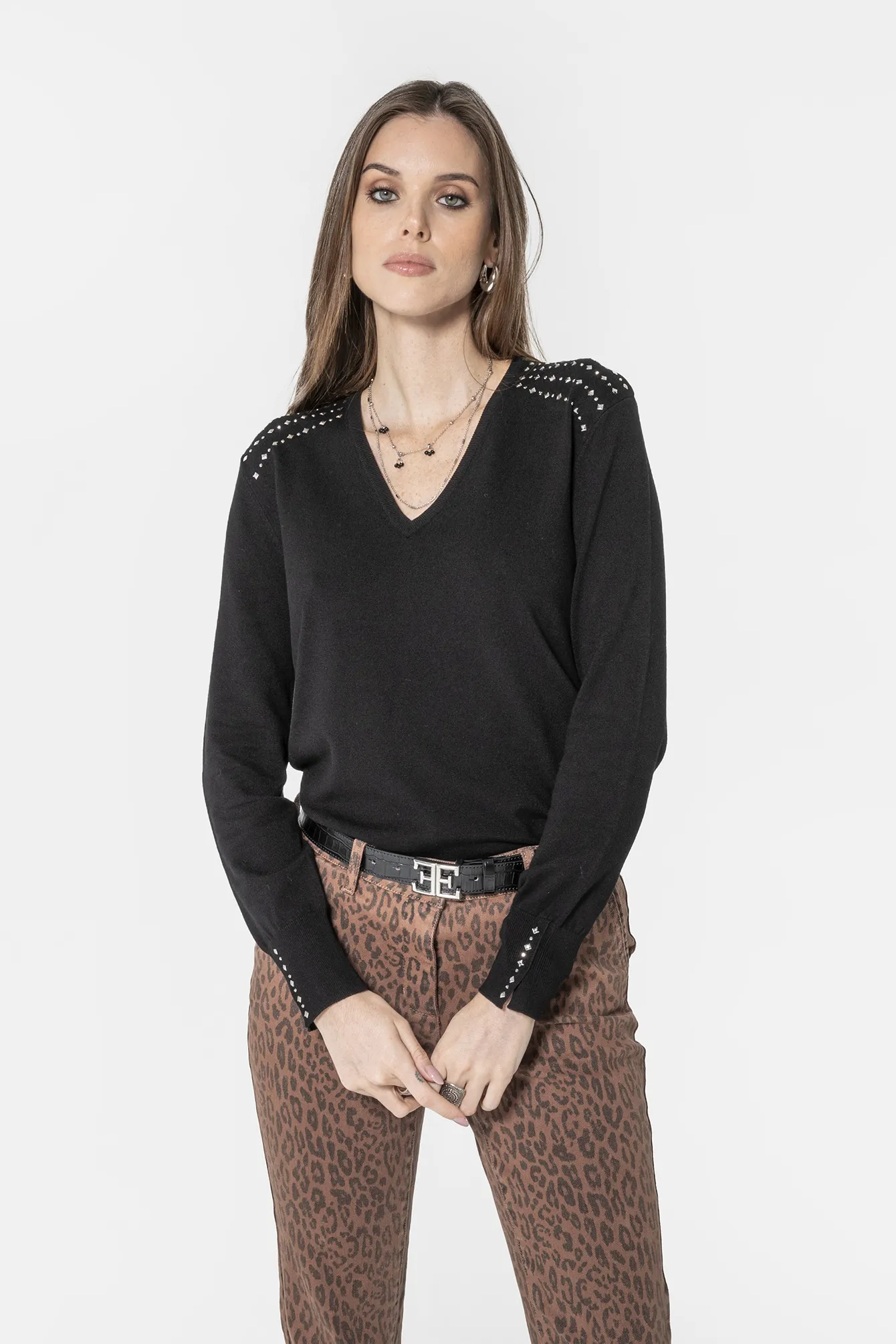 Pull clouté noir - Image 3