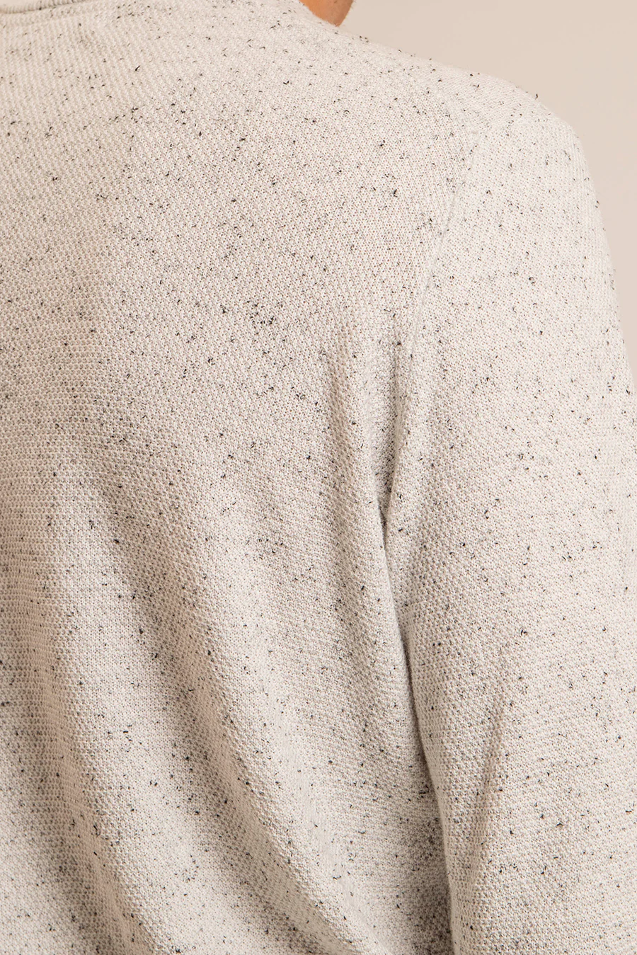 Pull col rond coloris grege - Image 3