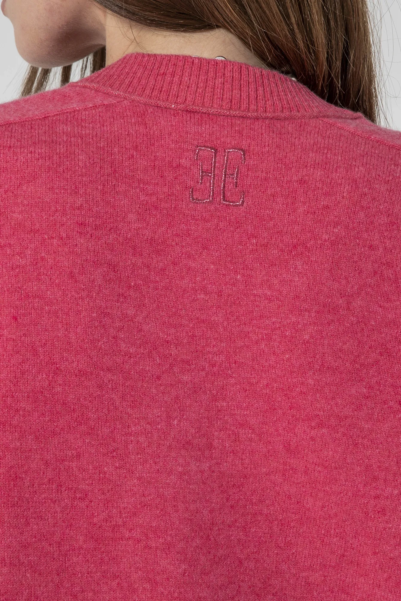 Pull col V rose - Image 3
