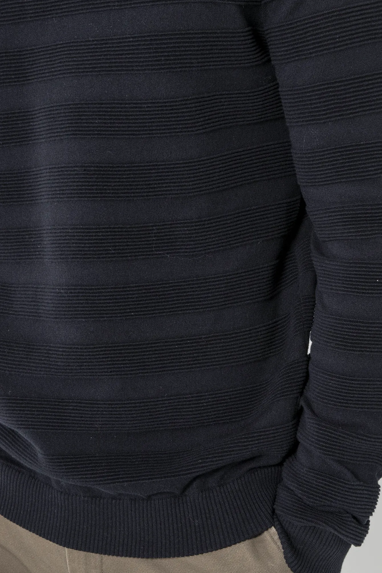 Pull effet rayé navy - Image 4