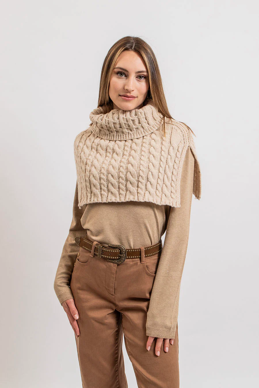 Pull façon lingerie beige - Image 4