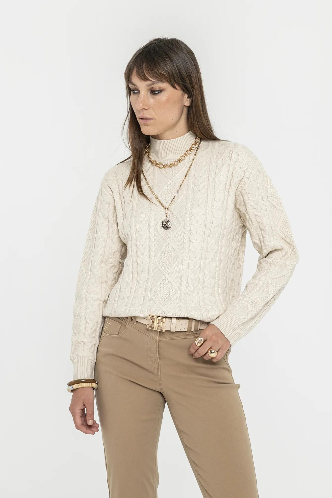 Pull irlandais écru - Image 3