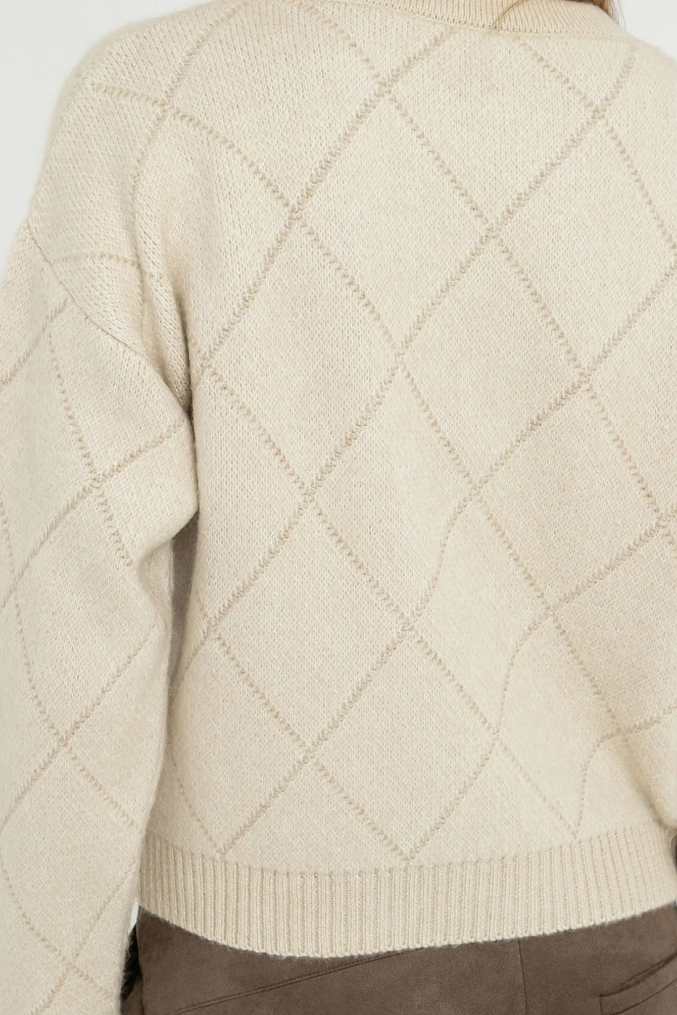Pull old school écru et beige - Image 3