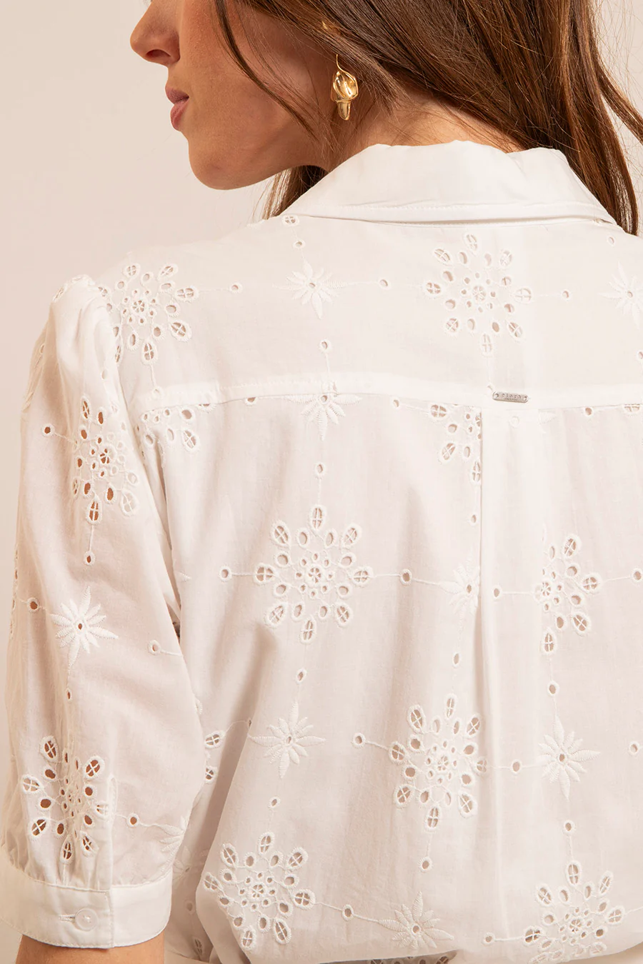 Robe broderie anglaise écrue - Image 4