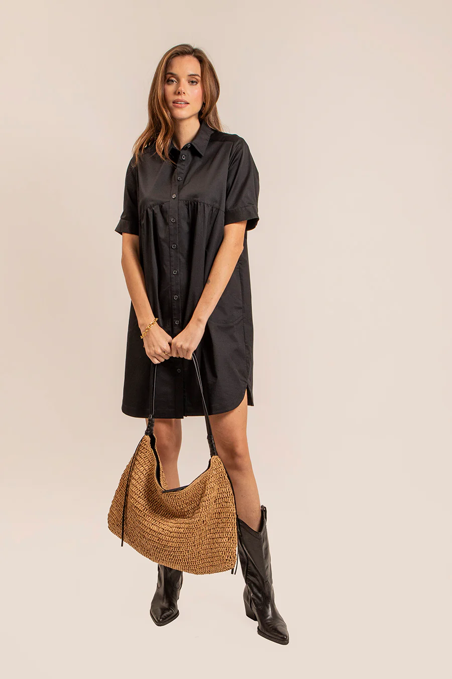 Robe chemise noire - Image 5