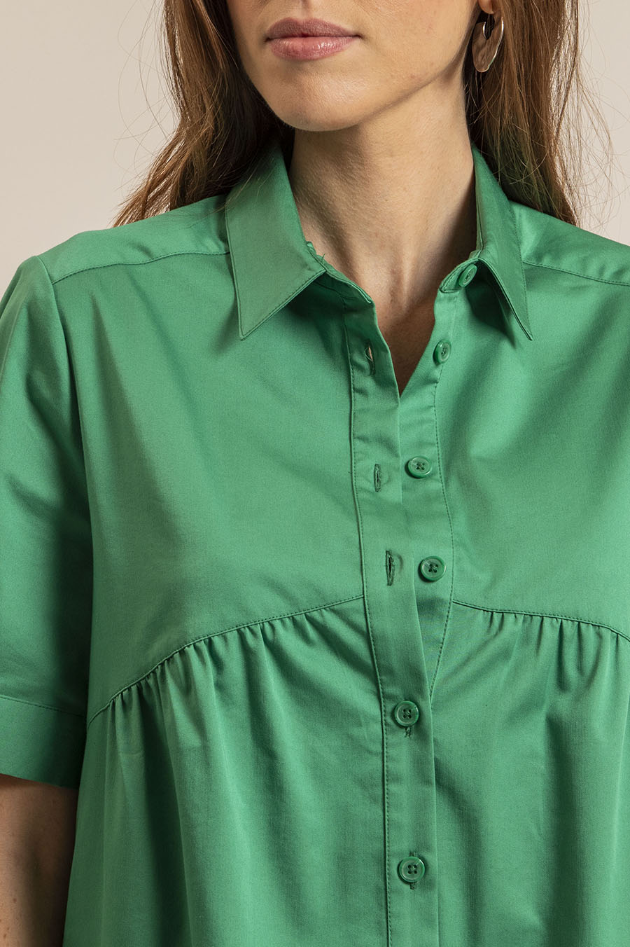 Robe chemise verte - Image 4