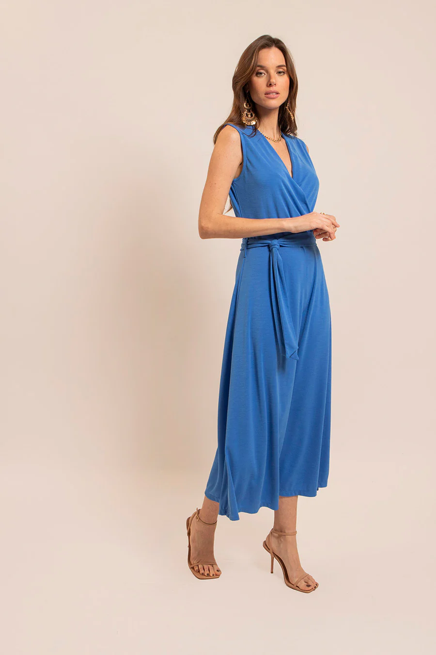 Robe longue bleue - Image 4