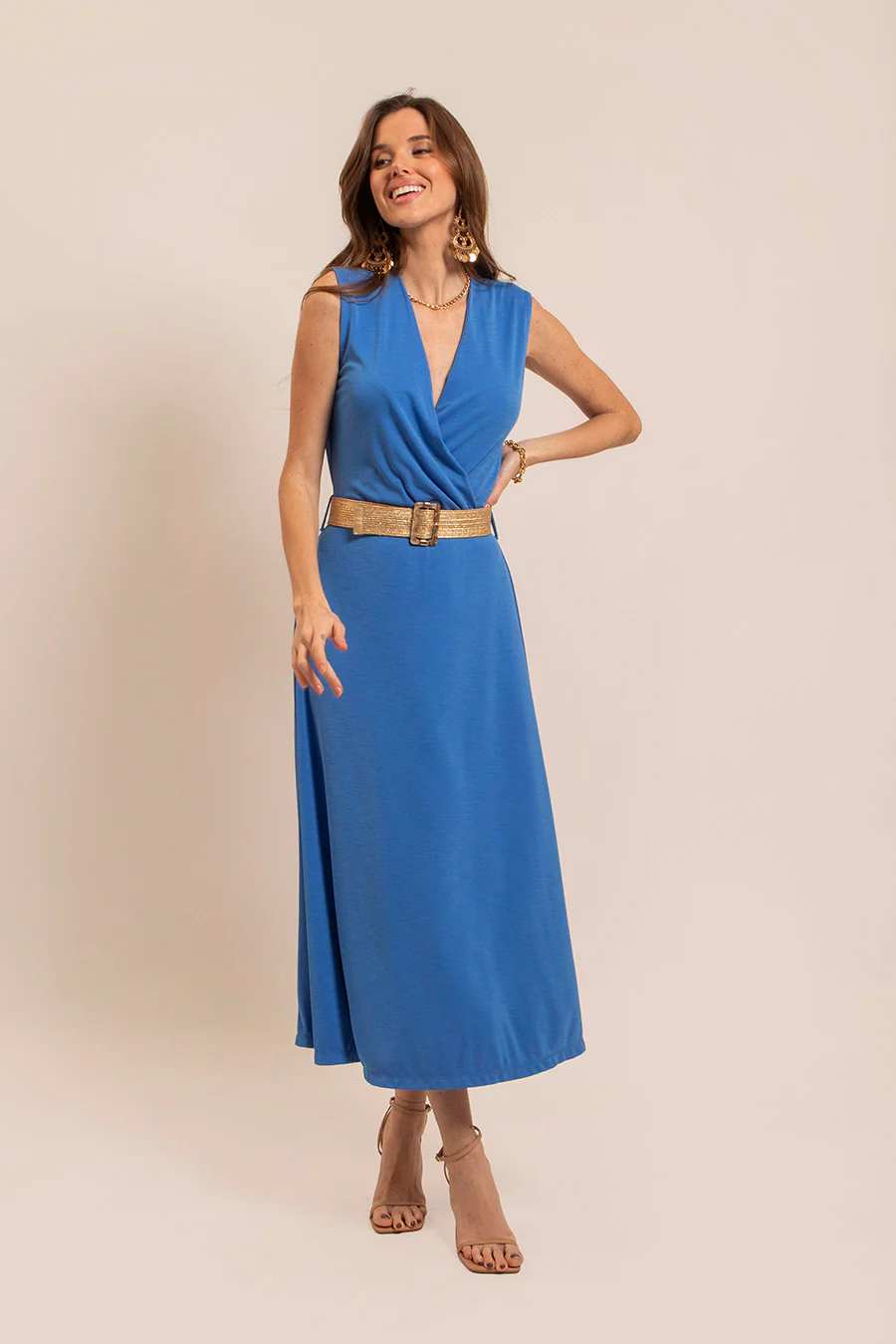 Robe longue bleue - Image 5