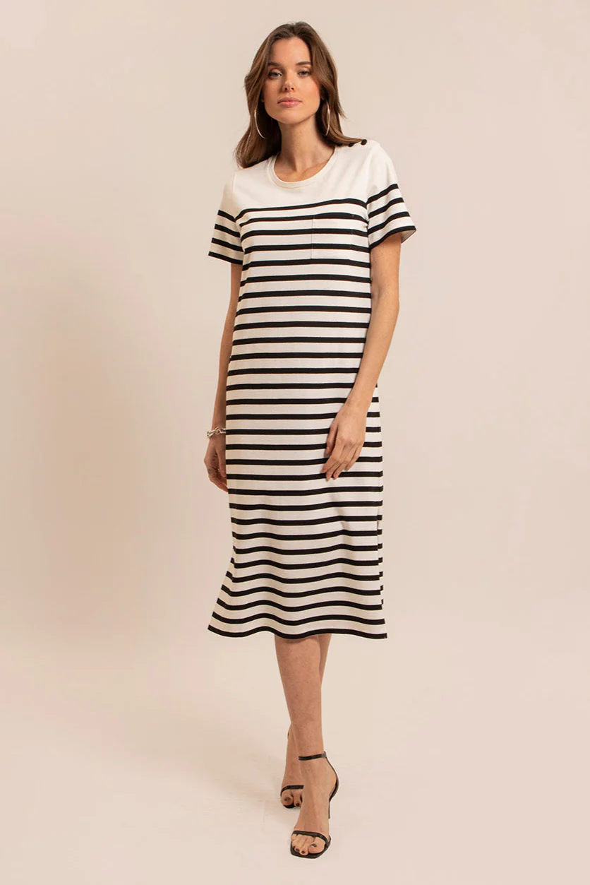 Robe longue marinière