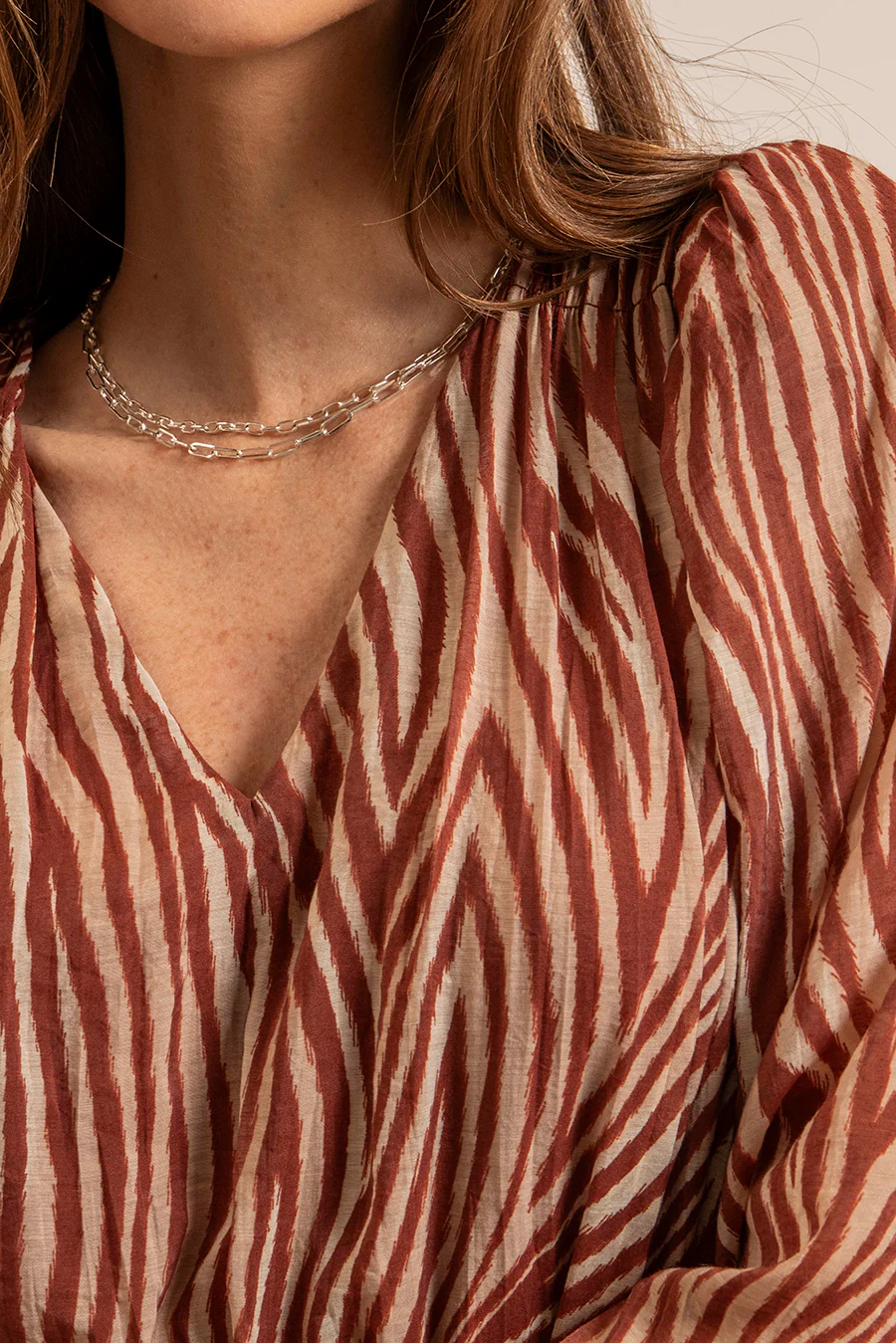 Robe motif zèbre chocolat - Image 2