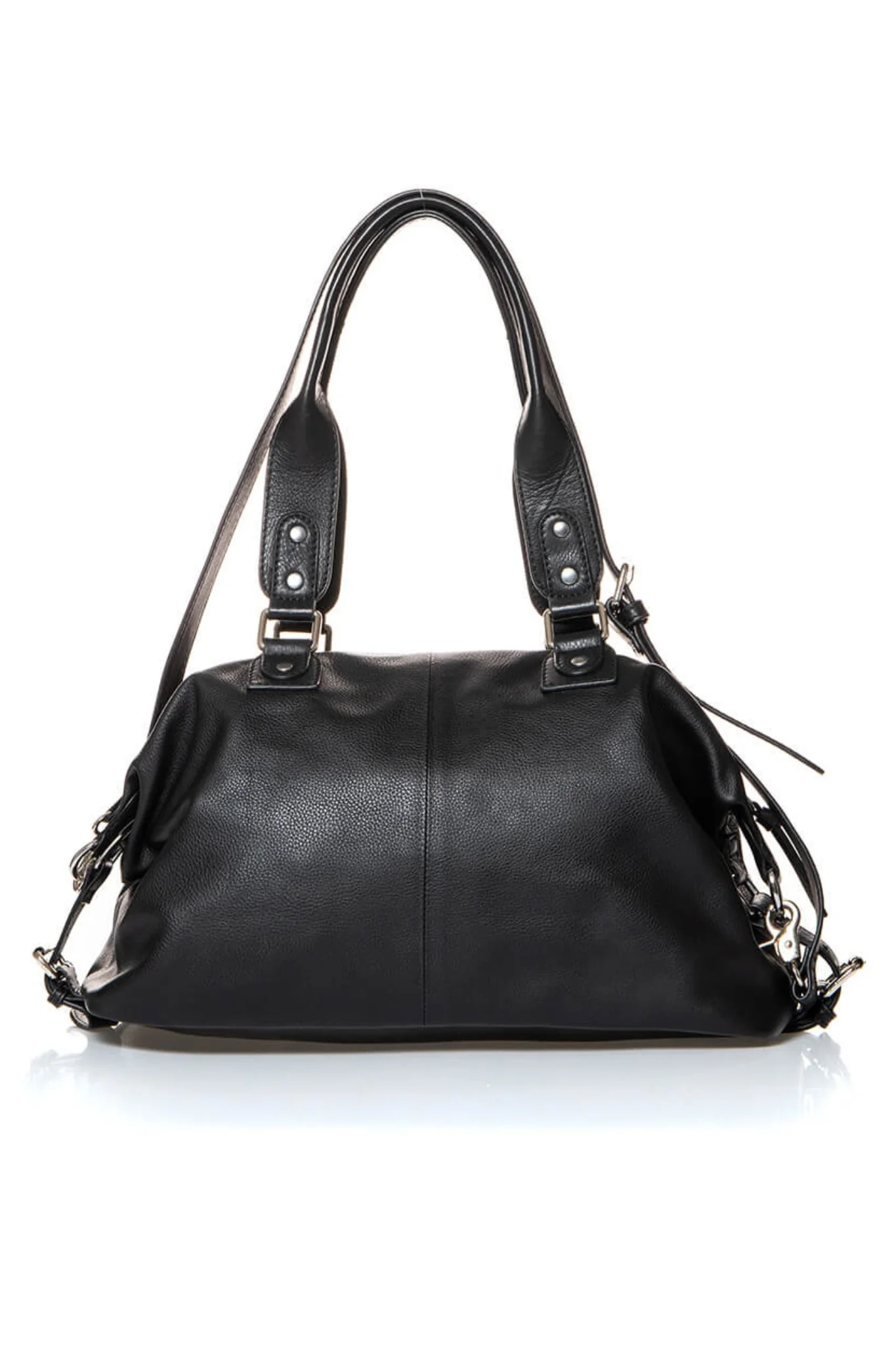 Sac bowling  en cuir noir - Image 5