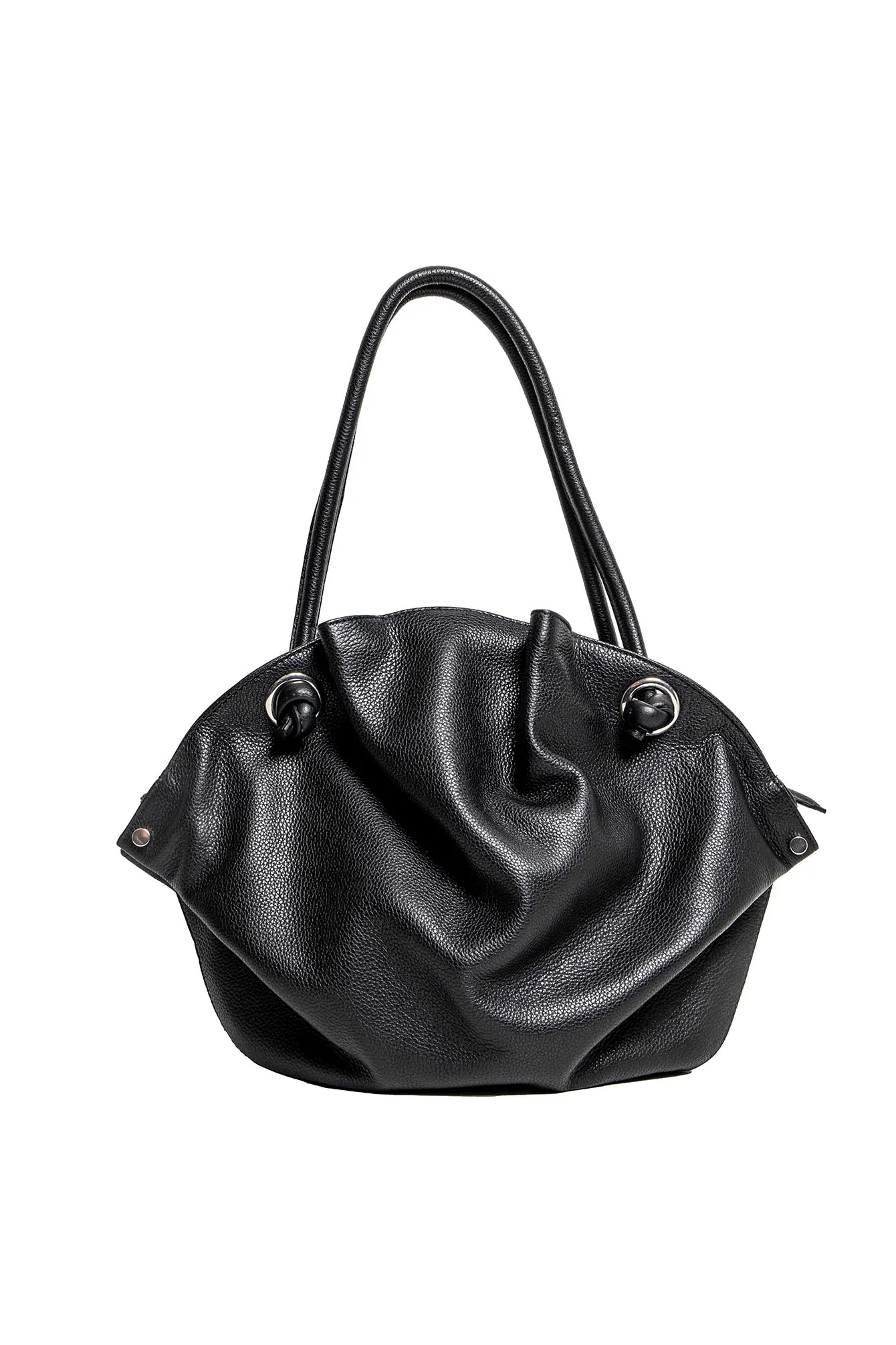 Sac en cuir grainé noir - Image 3