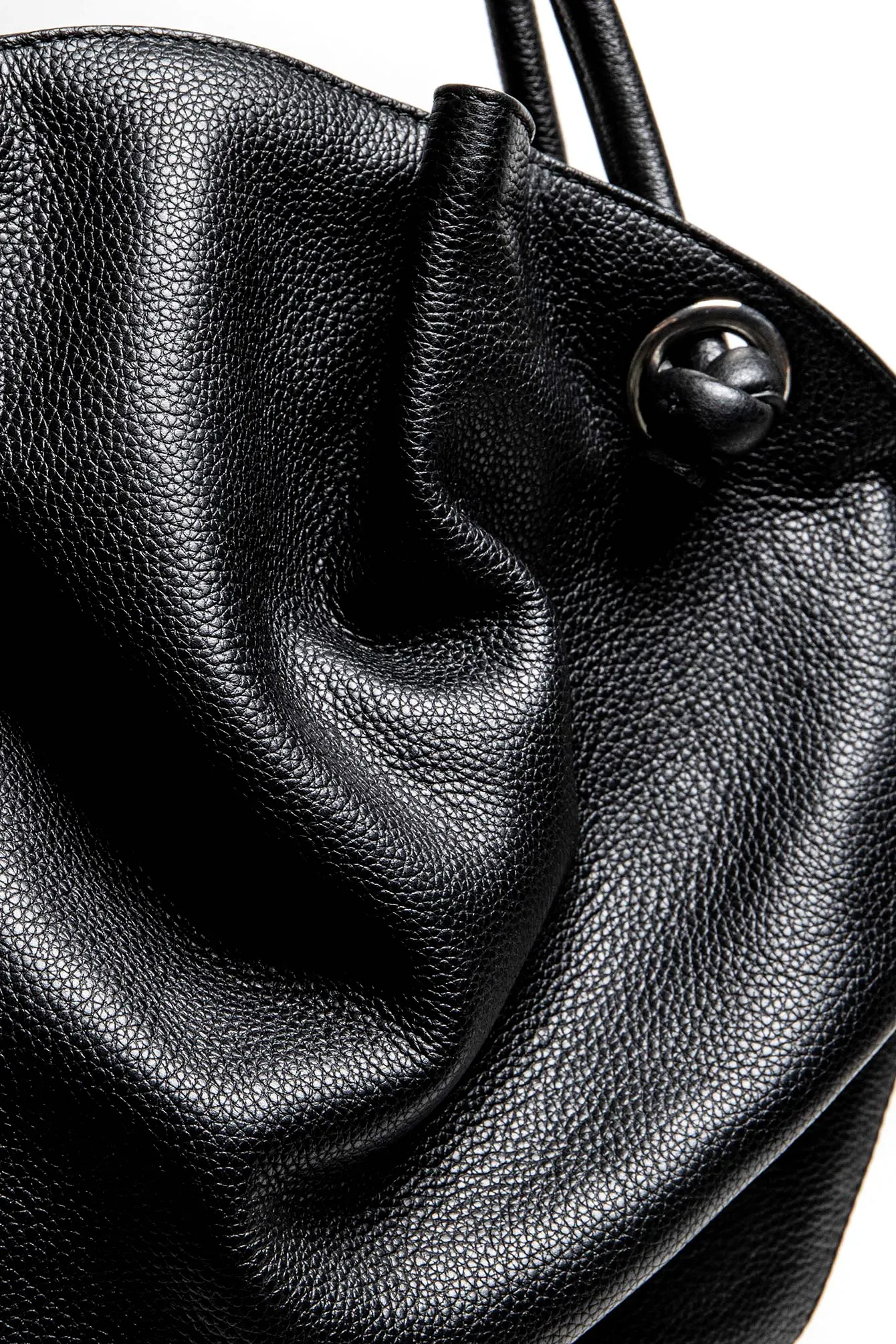 Sac en cuir grainé noir - Image 4