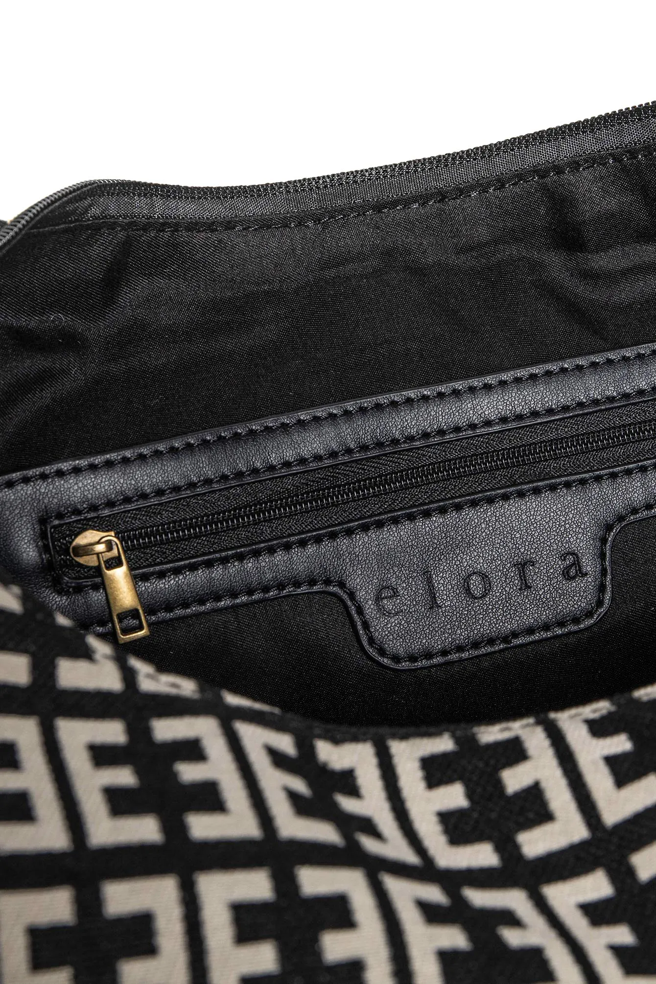 Sac monogramme noir et écru - Image 4