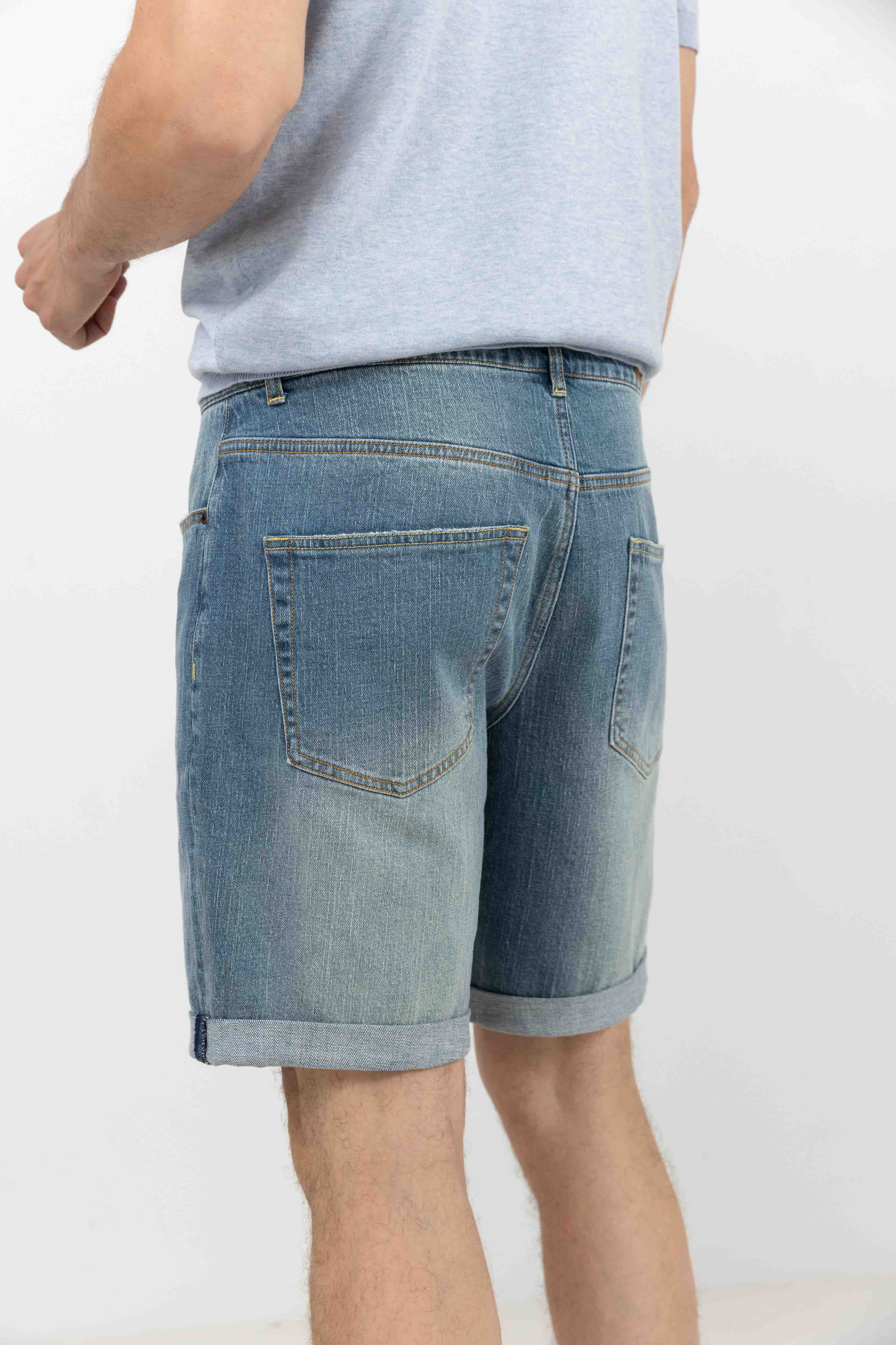 Short denim casual coupe droite - Image 3