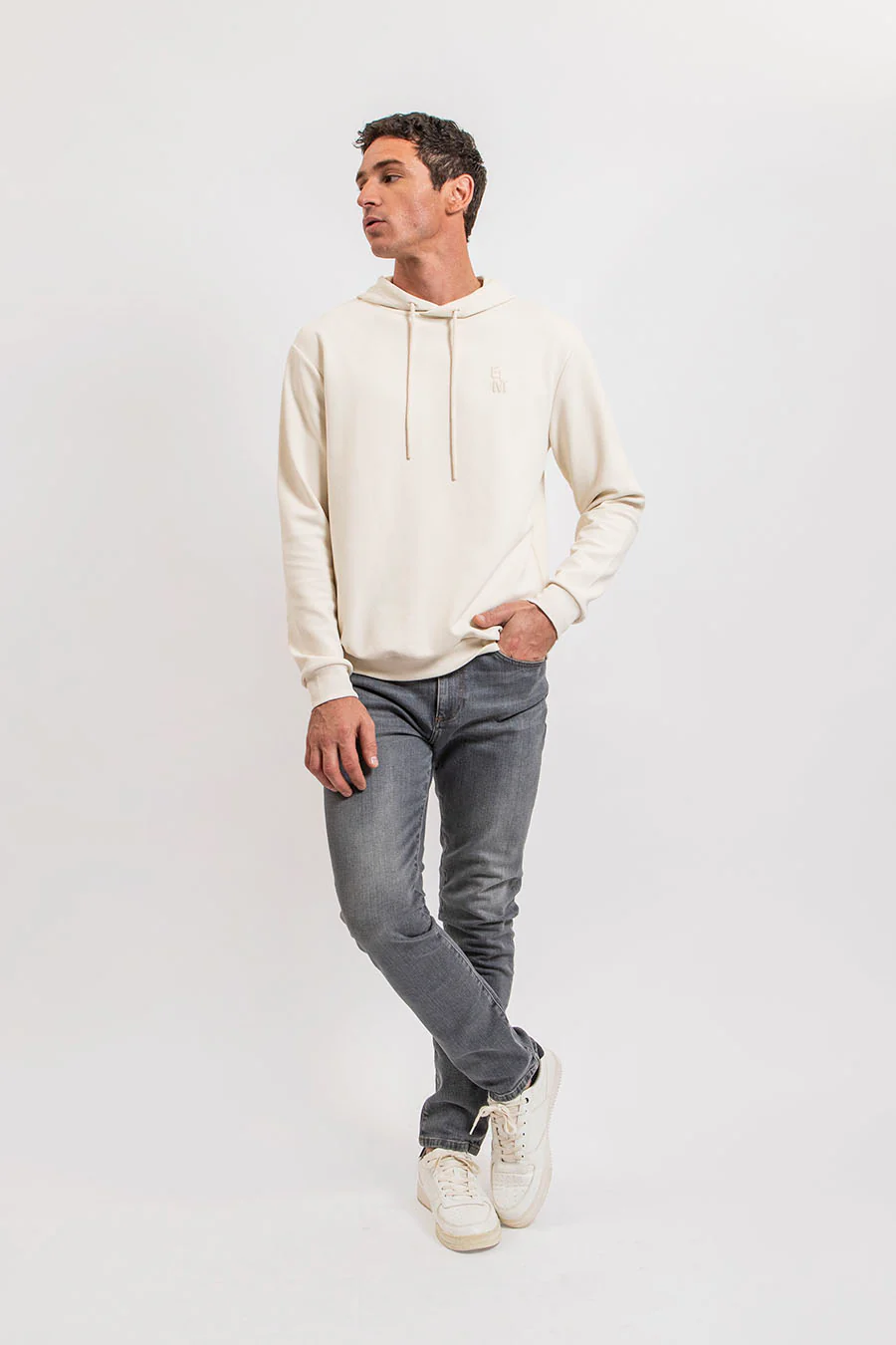 Sweat à capuche écru - Image 4